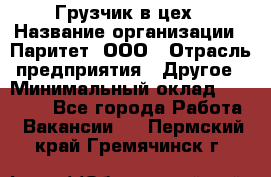 Грузчик в цех › Название организации ­ Паритет, ООО › Отрасль предприятия ­ Другое › Минимальный оклад ­ 23 000 - Все города Работа » Вакансии   . Пермский край,Гремячинск г.